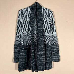 Lucky Brand Los Angeles Wool Blend Gray Cardigan Size S